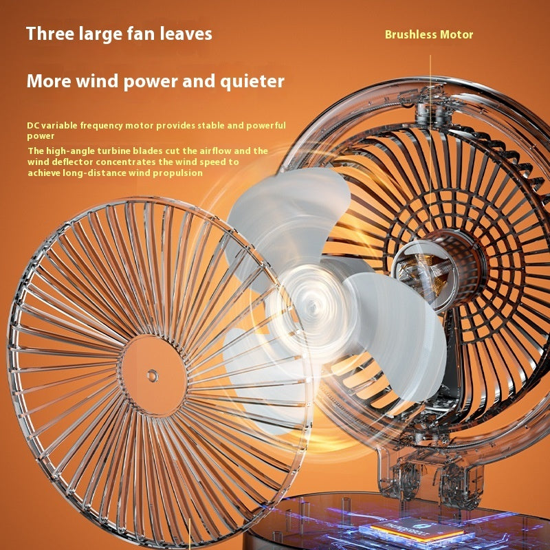Home Office Little Fan Dual-purpose Charging And Plug-in Cycle